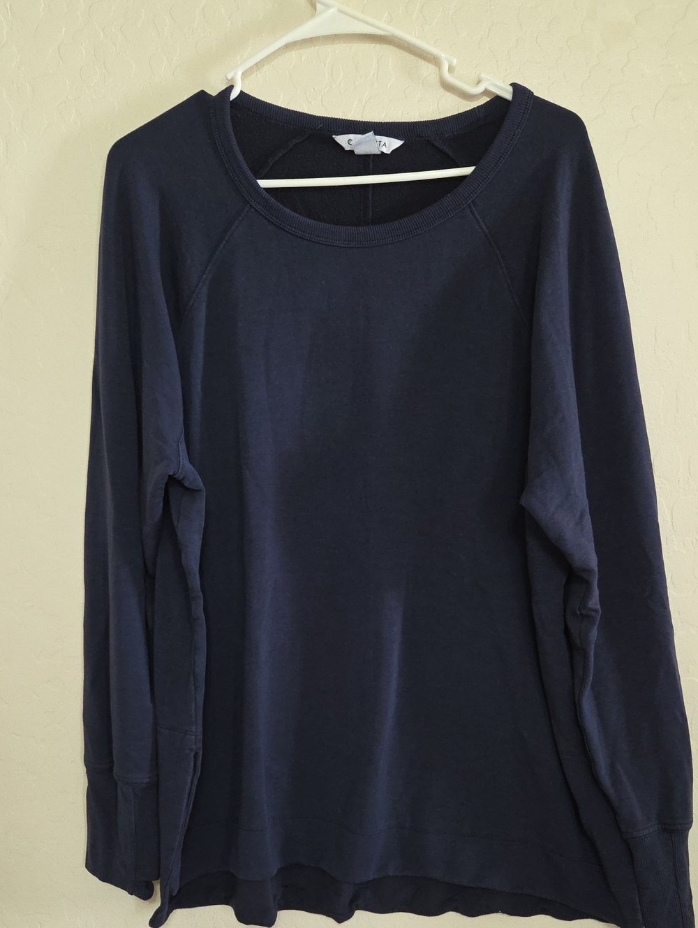Athleta Navy Long Sleeve Crewneck Pullover